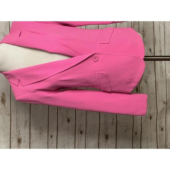 Trina Turk pink Legally Blonde Barbie office siren single-breasted blazer Size 4 - Picture 4 of 10